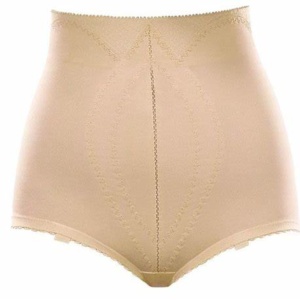 Guaina a vita alta Playtex 2464 in microfibra contenitiva, color nudo, effetto pancia piatta, ideale per uso quotidiano e sotto abiti aderenti.