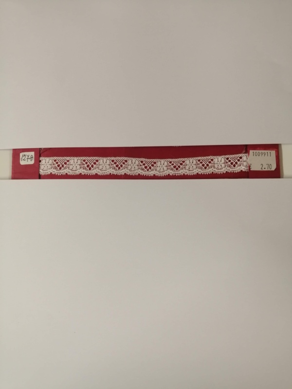Merletto Valencienne 100% cotone art. 127/a colore Bianco